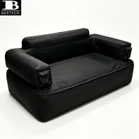 Canapé gonflable double couche durable et imperméable à gonflage rapide pour camping, plage et pique-nique