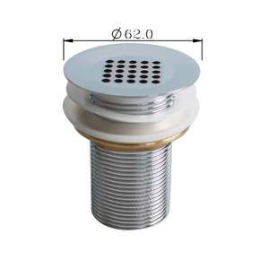 WaiiHO 023 Robinet de vidange de lavabo traditionnel en acier inoxydable poli, sans trop-plein, avec filtre, installation facile et nettoyage simplifié pour - Product Image 1