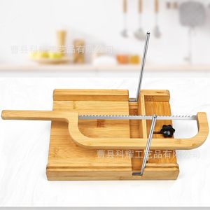 Bamboo <b>Bread</b> Cutting Board With Slicer <b>Knife</b> For Baking Tools - Product Image 2