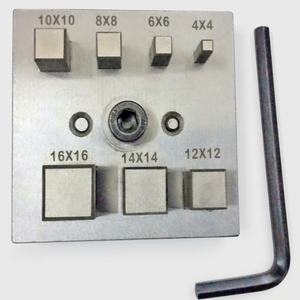 Square Disc Cutter <b>Set</b> of 7 with <b>Key</b> Jewelry Making Tool GS589i-04 - Product Image 1