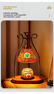 Lámpara <span class=keywords><strong>de</strong></span> Mesa <span class=keywords><strong>de</strong></span> Hierro Marroquí Europea Hecha a Mano con LED y Aroma para <span class=keywords><strong>Mesita</strong></span> <span class=keywords><strong>de</strong></span> <span class=keywords><strong>Noche</strong></span>/Dormitorio (Venta al Por Mayor) - Product Image 2