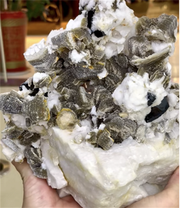 Natural Feldspar <strong>Mina</strong> and Black Tourmaline Rough Stone Crystal Raw for Healing - Product Image 3
