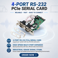 Tarjeta Serial RS232 de 4 Puertos PCIe X1, Chipset WCH384 con Salida de Alimentación de 5V/12V para Sistema POS y Control Industrial