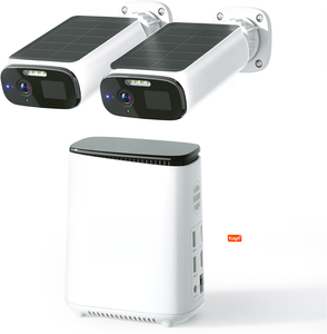 Cámaras de Seguridad Solares Inalámbricas para Exteriores con APP Tuya Smart, Cámaras con IA de 3MPx para Sistema de Seguridad Doméstica (Kit de 2 Cámaras) - Product Image 1