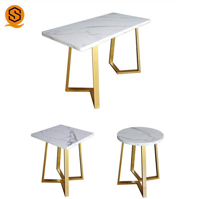 Customized Hotel Use square Marble Dining