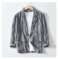 Nouvelle Arrivée 2026 – Blazer en Lin Rétro Élégant pour Homme – Veste Décontractée et Respirante pour Affaires, Tenue de Bureau Quotidienne ou Soirée