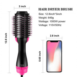 One <b>Step</b> Hair Dryer And Styler Hot Air Brush Straightening Drying All Hair Types Tourmaline Ceramics - Product Image 4