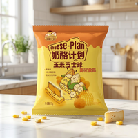 Cheese-Plan 35g Snacks de Maíz Inflado Salado y Seco - Sin Grasas Trans, Textura Semiblanda, Hecho en China