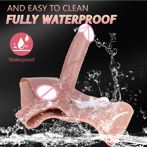 Consolador de eyaculación <span class=keywords><strong>grande</strong></span> realista pantalones de silicona mujer lesbiana <span class=keywords><strong>Strapon</strong></span> consolador sólido G-spot estimular juguetes sexuales para adultos - Product Image 5