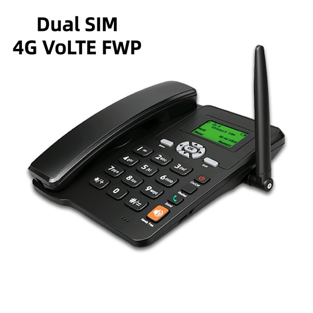 4G LTE Fixed Cordless Telephone Dual SIM Card Slot GSM VoLTE Fixed Wireless Phone