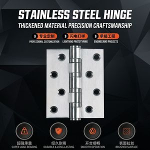 Silent Four-Bearing 304 Stainless Steel <b>Swing</b> <b>Door</b> Hinge for Wooden Room <b>Doors</b> Modern and Simple Design 4-Inch - Product Image 4