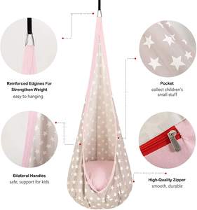 Balançoire sensorielle qui brille dans le noir, design luminescent, balançoire en forme d'étoile et de lune, hamac de thérapie intérieur pour enfants - Product Image 6