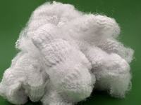 Virgin White 7D 64mm Siliconized Solid Polyester Staple Fiber High Resilience Filling Spinning Stuffed Toy Plush Doll Soft