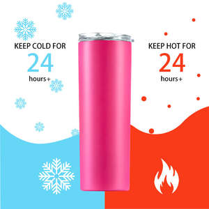 Vaso delgado de acero inoxidable con aislamiento al vacío de doble pared de 20 OZ, tapa de sellado <span class=keywords><strong>para</strong></span> taza de café, Pajita <span class=keywords><strong>para</strong></span> viajes, rendimiento térmico en frío - Product Image 4