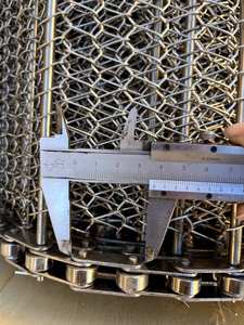 Bükme ve kaynak hizmetleri ile özel 304 gıda sınıfı paslanmaz çelik tel konveyör bant örgü dokuma 2*8mm diyafram 5-90m uzunluk - Product Image 2