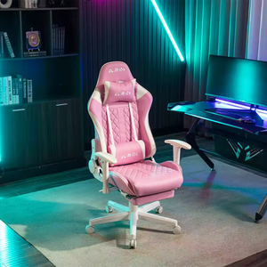 Nouvelle conception, fauteuil de jeu ergonomique en cuir de haute qualité, vente en gros, chaise de jeu rose 5934 - Product Image 1