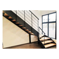 Fabricant chinois de balustrades métalliques pour escaliers en bois à double poutre