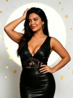 Robe de soirée moulante mini en similicuir naturel sans manches avec dentelle, taille ajustée, lavable, pour femme - Collection Été SWEET BABE