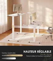 Bureau debout électrique moderne OffiGo 140 cm avec USB intégré, 2 fonctions de mémoire, design ergonomique en bois pour le travail, les études et les jeux