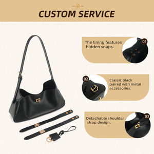 Bolsos de mano de cuero individuales de estilo de moda Vintage personalizados de lujo para damas Bolsos de cuero genuino para mujer - Product Image 4