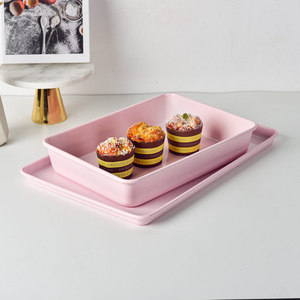 Pink Non-Stick Cake Baking Pan Rectangle Carbon Steel For Home Baking - Product Image 4