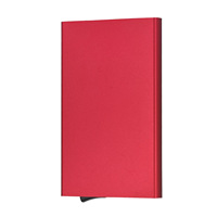 Porte-cartes rayé ouvert à design court avec 5 emplacements pour cartes, portefeuille en aluminium pour cartes de crédit, blocage RFID, chaînes