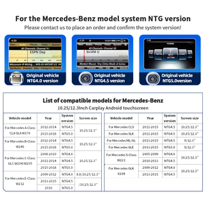 Schermo Touch da 12,3 Pollici con Sistema Linux, CarPlay, WiFi e BT per Mercedes Benz Classe A, GLA, CLA 2012-2018 NTG4.5 NTG5.0 - Product Image 2