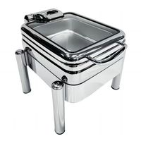 Ensembles de chauffe-plats de luxe avec couvercle en verre pour hôtel restaurant restauration équipement de maintien pour réchauffement de mariage