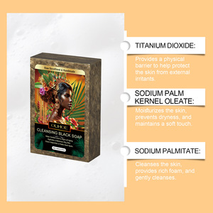 HOYGI Jabón Negro Africano <span class=keywords><strong>Natural</strong></span> y Orgánico para Lavar el Rostro, Exfoliante que Elimina Impurezas y Atenúa Manchas Oscuras - Product Image 5