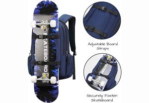 Free sample <b>Backpack</b> Men's Skateboard Storage Bag <b>with</b> <b>Wheels</b> Trucks Surf Helmet Compatible Gift for Skateboarders - Product Image 6