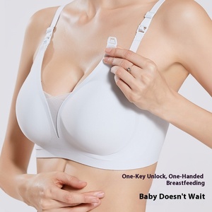 <span class=keywords><strong>Reggiseno</strong></span> per allattamento con <span class=keywords><strong>apertura</strong></span> <span class=keywords><strong>frontale</strong></span> in un pezzo per donne in gravidanza e dopo il parto senza cuciture-Design Anti-rilassamento - Product Image 1