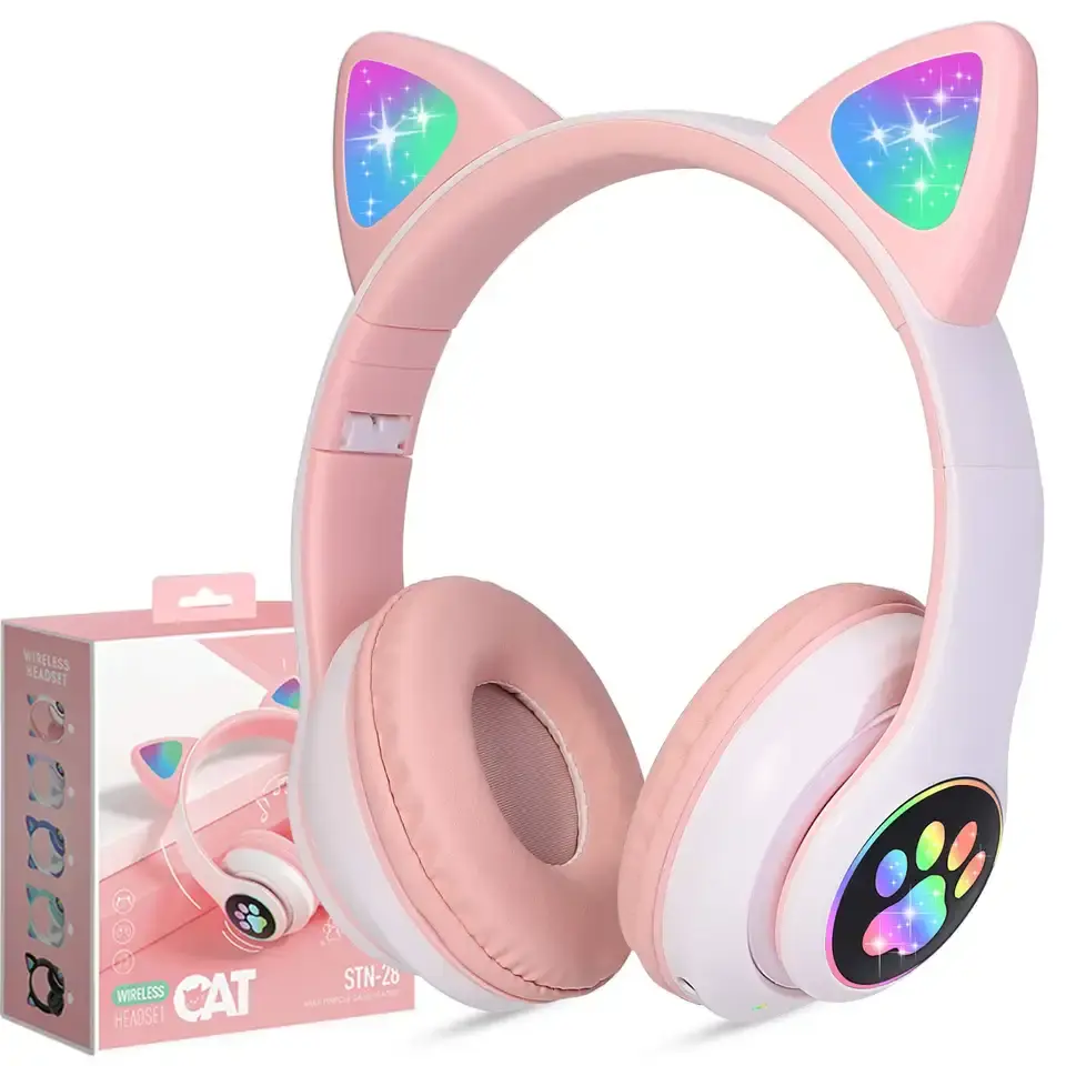 Cuffie musicali senza fili con microfono per ragazze Gaming e sport cuffie STN-28 con cuffie Bluetooth