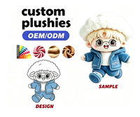 Peluche personnalisée, personnage de dessin animé mignon, peluche douce, cadeau d'entreprise, mascotte de marque, peluche personnalisée