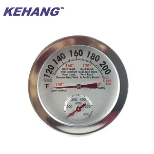 Medidor de temperatura para horno de carne, termómetro con esfera de gran tamaño de 73mm, lectura instantánea para barbacoa