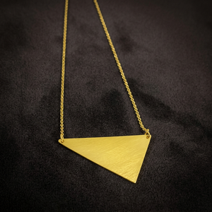 Collar Geométrico Sólido Hecho a Mano en Latón Chapado en Oro de 18K para Bodas, Fiestas, Regalos, Clásico, Religioso - Product Image 3