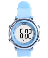 Montre numérique pour enfants, certifiée CE RoHS, avec logo personnalisé, étanche, alarme, chronomètre, calendrier, pour le sport et les activités de plein air