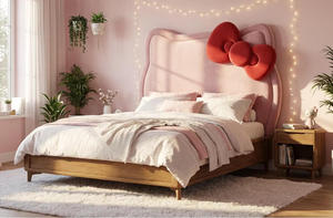 Letti Imbottiti in Legno Moderni Hello Kitty, Letto a Soppalco per Bambine con Contenitore Ecologico per la <span class=keywords><strong>Cameretta</strong></span> dei Bambini - Product Image 3