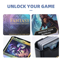 Jeu de cartes de combat durable et écologique avec jetons en carton et cartes de jeu en feuille métallisée résistantes aux rayures