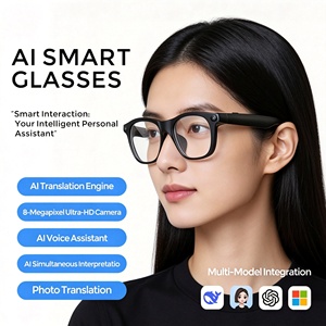 แว่นตาอัจฉริยะ AI ระดับพรีเมียม พร้อมบันทึกวิดีโอ แปลภาษาด้วย AI กล้อง WiFi 4 8MP แปลรูปภาพ ป้องกันการชาร์จเกิน แว่นตา AI - Product Image 1