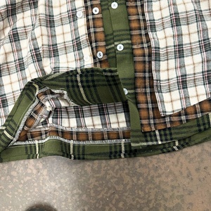 เสื้อเชิ้ตผ้าฝ้ายลายสก็อตแขนยาวผ้าสักหลาดสำหรับผู้ชายเสื้อเชิ้ตดีไซน์เนอร์แขนยาวผ้าสักหลาดลายสก็อตตัดเย็บแบบลำลองตามสั่ง - Product Image 5