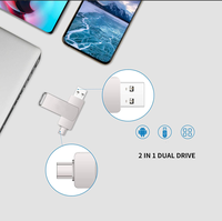 Clé USB promotionnelle type-c 2.0 3.0 haute vitesse 16 Go 32 Go 64 Go 2 en 1 USB-C en métal clé USB pivotante logo personnalisé