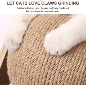 Venta al por mayor de fábrica de bolas rascadoras de madera para gatos, postes rascadores para gatos, estructuras de escalada para gatos y juguetes duraderos para gatos. - Product Image 4