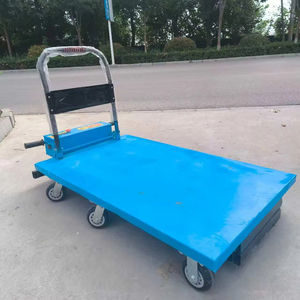 맞춤형 전기 가위 리프팅 플랫폼 트롤리 4 륜 워크샵 배터리 트롤리 철 소재 유압 리프트 OEM - Product Image 1