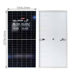 580W Monocrystal Silicon for <b>Solar</b> Panels <b>Kit</b> Durable High Efficiency Single Glass Aluminum Alloy Frame IP68 Junction Box - Product Image 2
