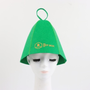 Sombrero de sauna de fieltro ecológico de diseñador, reutilizable con aislamiento suave y logotipo personalizado, sombrero de sauna suave - Product Image 3