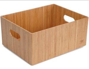 Caja Organizadora Apilable Multifuncional <span class=keywords><strong>de</strong></span> Madera <span class=keywords><strong>de</strong></span> Bambú Estilo Rústico Dream Sun para Almacenamiento <span class=keywords><strong>de</strong></span> Libros y Juguetes - Product Image 1