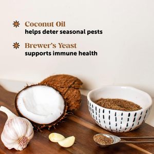 Suplemento Natural <span class=keywords><strong>para</strong></span> la Prevención de Pulgas y <span class=keywords><strong>Garrapatas</strong></span> en Perros, Pastillas Masticables Orales sin Químicos Agresivos, Forma Natural - Product Image 5