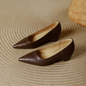 Women's Open Toe Ballet <b>Flats</b> Breathable Slip-On Comfort Shoes Summer Spring All Seasons Solid Color Low Heel - Product Image 5