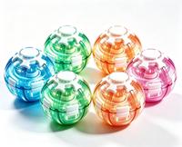 Jouet anti-stress style influenceur, boule rotative à pression lumineuse, spinner spiralé coloré pour les doigts