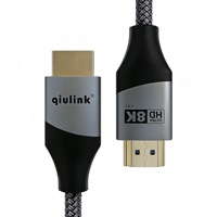 Câble HDMI 2.1 ultra haute vitesse Qiulink 8K 60Hz 4K 120Hz 48 Gbps pour jeux, téléviseur, moniteur, PS5, Xbox
